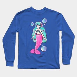 Watercolor Mermaid Long Sleeve T-Shirt